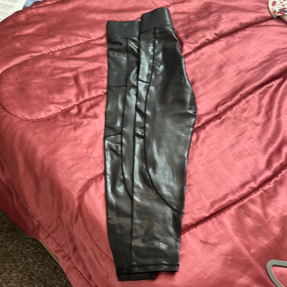 Black Faux Leather Leggings